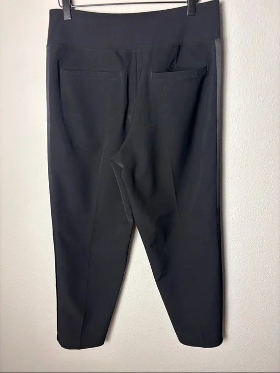 Athleta Endless Satin Side Stripe Pant Black S/782695 - Picture 2 of 4